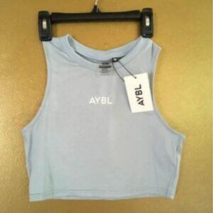 AYBL TRAINING CROP VEST BABY BLUE MEDIUM